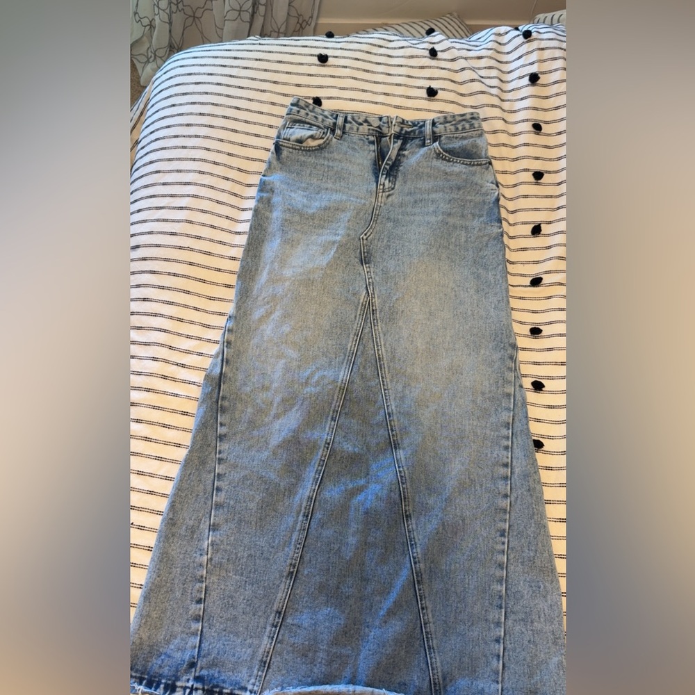 Light Blue Denim Skirt